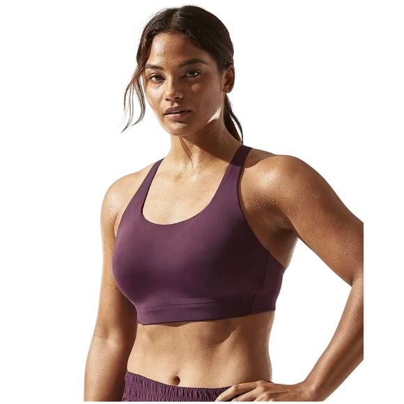 Athleta Advance High Impact Purple Adjustable Sports Bra Women's Size 32DD - Picture 1 of 4